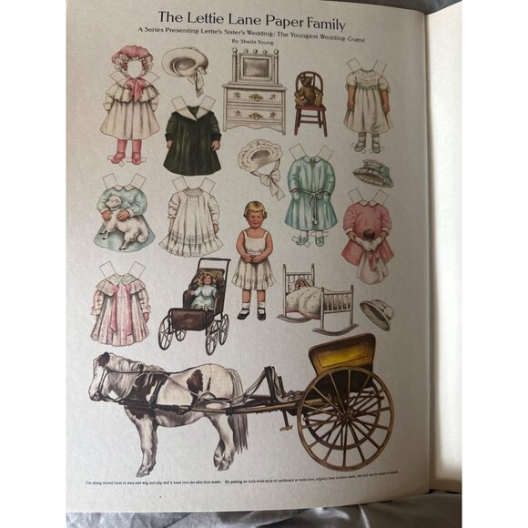 Lettie Lane Antique Paper Dolls Repro  Book Sheila Young Full-Color 24 Designs - Picture 6 of 7